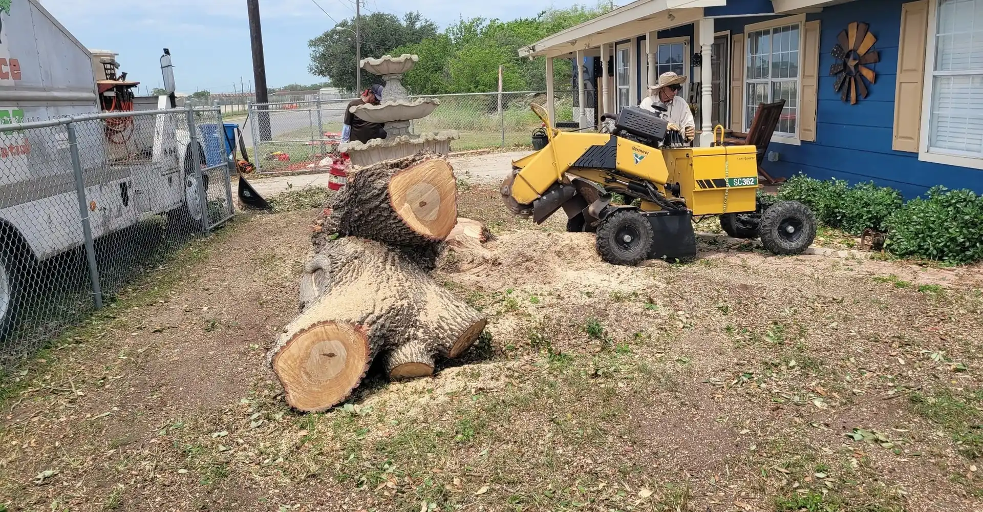 M&S Tree Service on a job